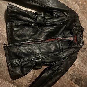 Flying Biker oakwood vintage leather jacket- ladies XL.  Excellent condition.